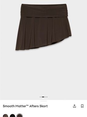Aritzia Smooth Matter™ Asymmetrical Skort - Chocolate Brown